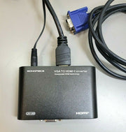 Monoprice LKV-350 VGA To HDMI Converter w/ Power Supply , HDMI/VGA Cable