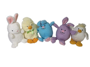 Set of 5 Miniature Hallmark Plush Stuffed Animal Toys, Easter Rabbits, Chicks