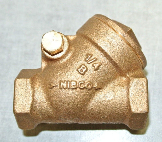 Nibco 1/4" Bronze Y-Pattern Check Valve, FNPT x FNPT, 150 SWP 300 CWP