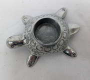 Vintage Decorative Metal Turtle Candleholder Figurine