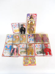 Lot of 9 Ty McDonalds Beanie Babies Mint On Card w/Collector Cards
