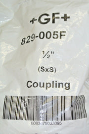 George Fisher +GF+ 801-005F 1/2" SxS Coupling, Polyproylene - New Pack of 5
