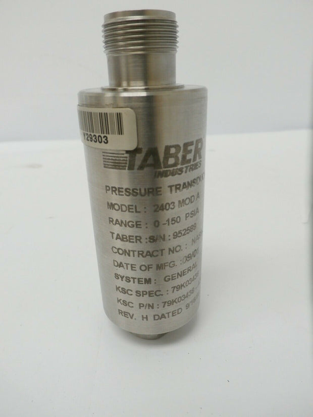 Taber Pressure Transducer 2403 Mod A 0-150 PSIA