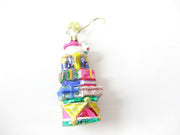 Christopher Radko Christmas Gem Style Ornament Nutcracker Candy Cane Colorful