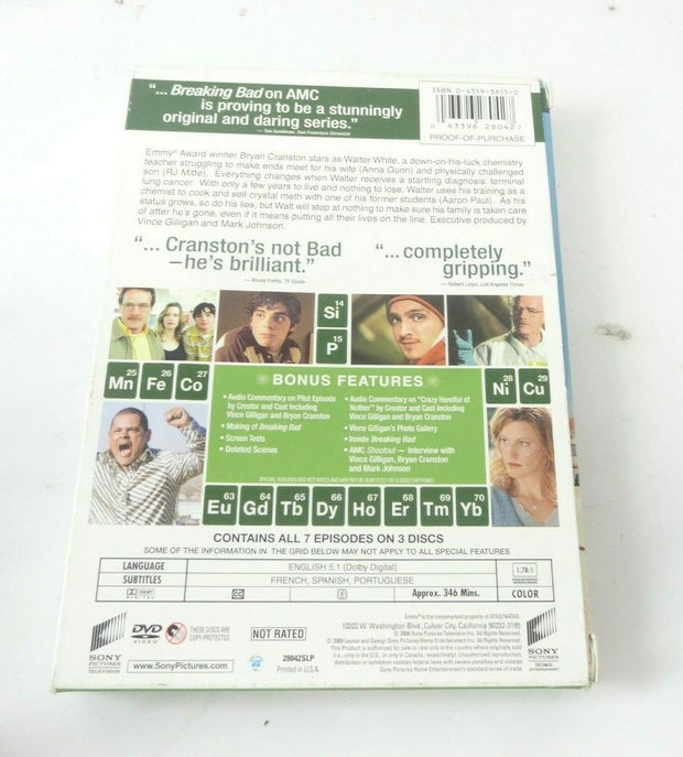 Breaking Bad: The Complete First Season (DVD, 2008)