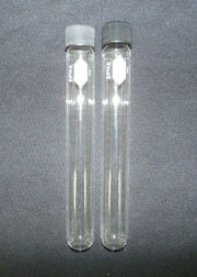 Qty 2 KIMAX 45066 25 x 200mm Large Glass Lab Culture Tubes w/ Caps