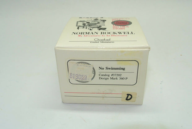 Goebel Miniature Norman Rockwell "No Swimming" Pewter Figurine #37202 - 360-P