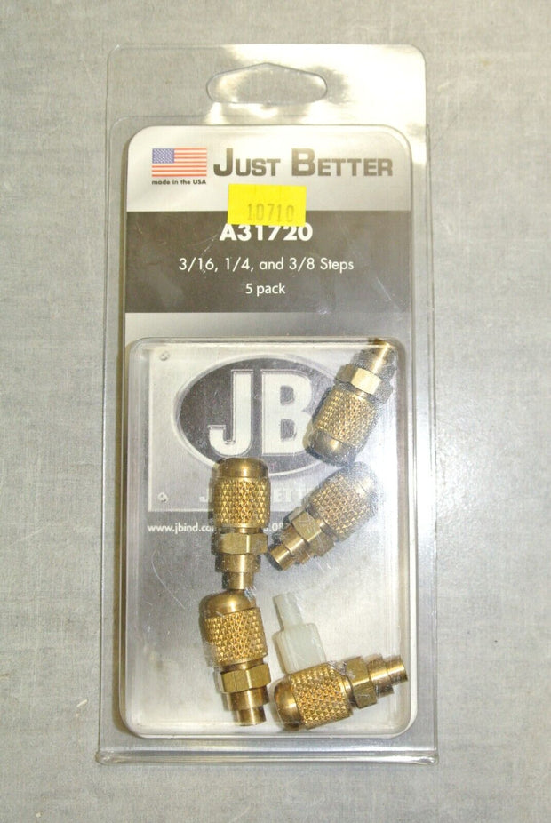 JB Industries Access Valves A31720, 3/16" ODS, 1/4", and 3/8" ODF Steps, 5-Pack