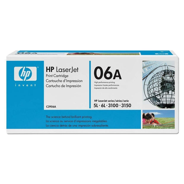 New Genuine OEM HP C3906A Laserjet Print Cartridge Toner Black 06A