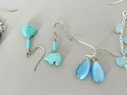 Vintage Costume Jewelry, Chico's, 11 Pairs, Earrings, Shades of Blue, Nice!