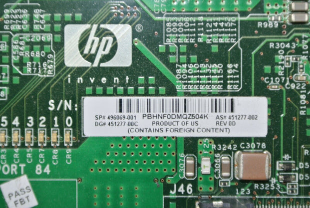 HP ProLiant DL380 G6 Server Motherboard 496069-001 w/ Xeon E5520 SLBFD + 4GB RAM