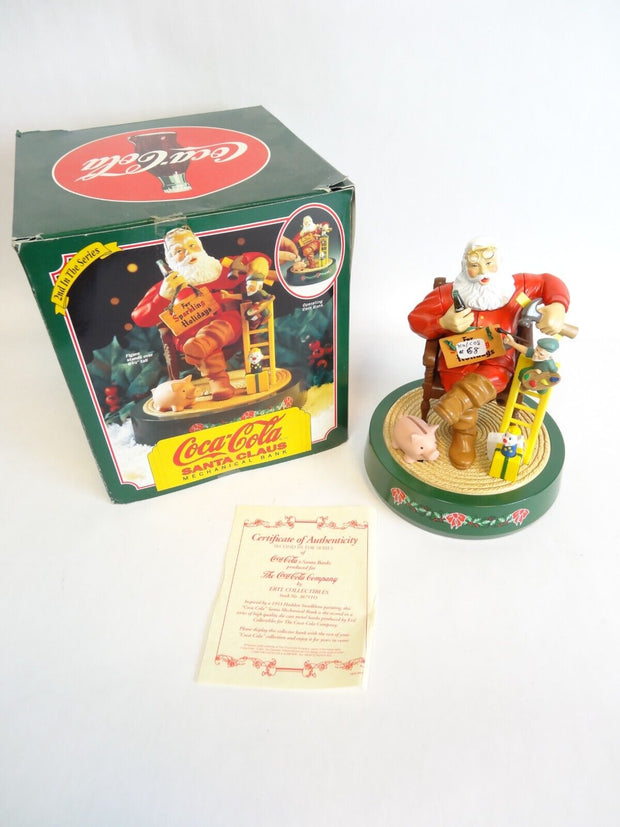 Vintage Coca-Cola Santa Claus Mechanical Bank 2nd In Series with Box & COA