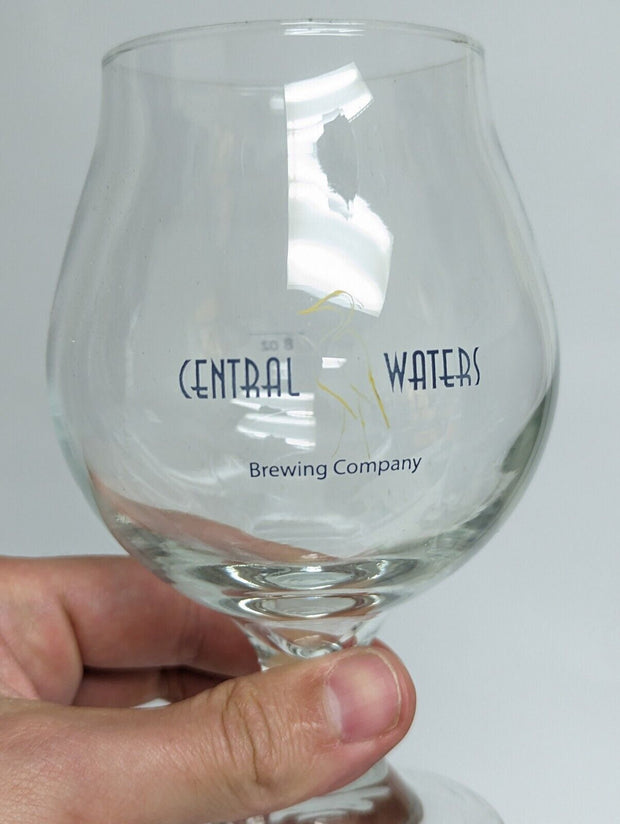 Central Waters Brewing Co. Amherst WI Belgian Tulip Beer Glass 8 oz - Set of 5