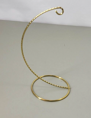 Small Sized Twisted Wire Ornament Hangar, 8", Gold, Display, Decorative