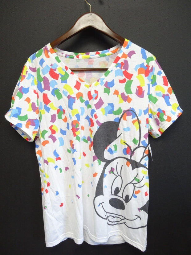 Vintage Disney Theme Parks Mickey Mouse Confetti 90th Anniversary T-Shirt 2XL