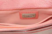 TALBOTS Small Pink Pebble Leather Clutch Bag - Barely Used, Excellent
