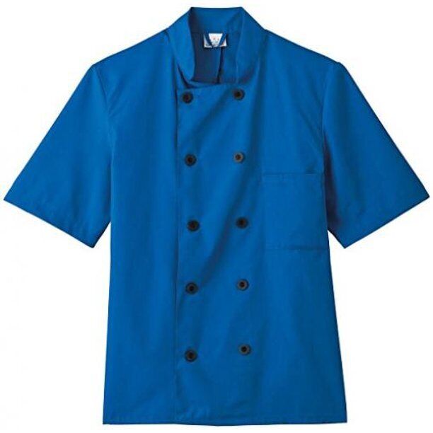 White Swan 18025 Short Sleeve Ladies Short Sleeve Executive Chef Coat Blue - S