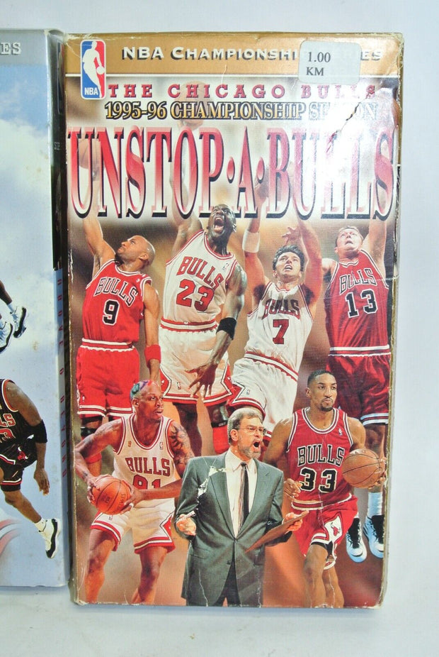 Lot of 2 NBA VHS Michael Jordan Above & Beyond, Chicago Bulls Unstop-A-Bulls
