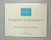 WDCC Disney Little Mermaid NEWT'S NAUTICAL NOTE - Mint, Sealed COA Only