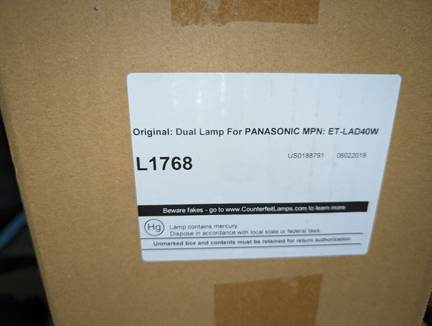 Panasonic ET-LAD40W Projector Lamp (Twin-Pack) for PT-D4000,PT-D4000U,PT-D4000UL