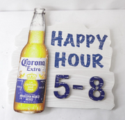 Corona Extra Happy Hour 5-8 Wooden Sign