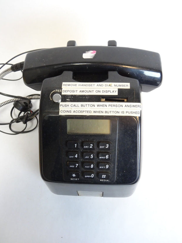 Vintage Coin-Op Table Top Payphone Telephone - Black