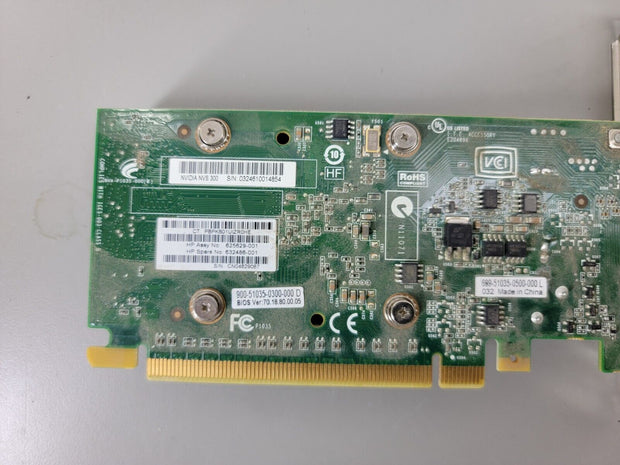 4PCS Nvidia Quadro NVS 300 512MB GDDR3 PCI Express x16 Desktop Video Card Full