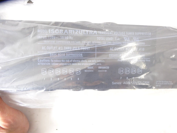 Tripp Lite Isobar Surge Protector Rackmount Metal 12 Outlet 1U RM ISOBAR12ULTA