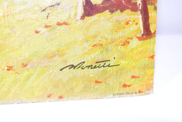 ALPINE SLOPE by Monetti, 24" x 12" Vintage Lithograph Print