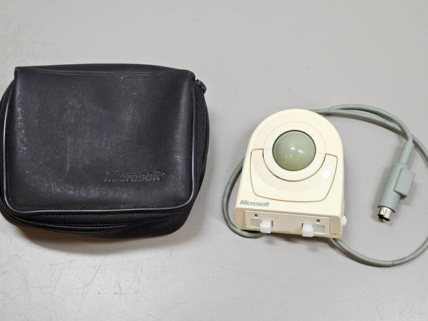 Vintage Microsoft BallPoint Mouse v2.0 Model 51010 w/ Original Pouch