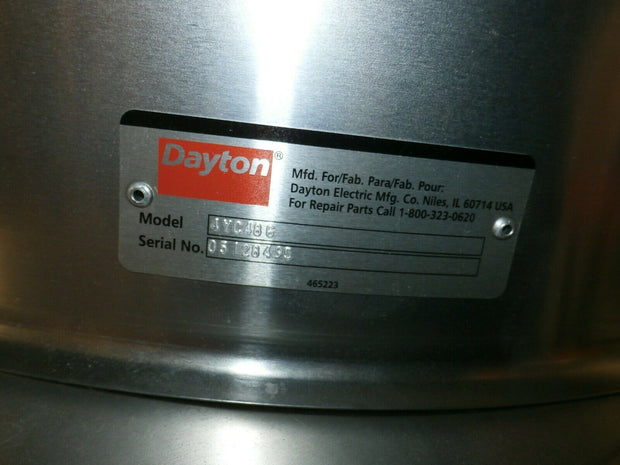 Dayton 4YC48 Exhaust Vent 16 in-Dia. Direct Drive Axial Ventilator 115V 1140 RPM