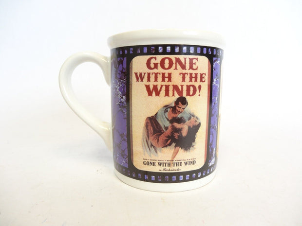 Vintage Gone With the Wind Movie Poster Coffee Mug Vivien Leigh Clark Gable