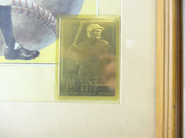 1935 Youth's Companion American Boy Babe Ruth Framed Front Cover & Gold Card