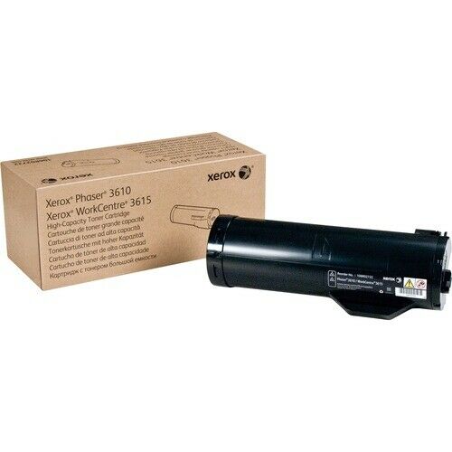 Xerox Toner Cartridge, Laser, High Yield, Black, For Phaser 3610/WorkCentre 3615