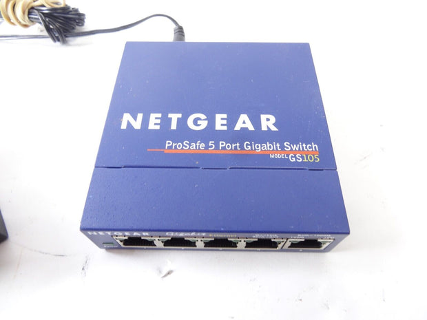 Netgear ProSafe 5 Port Gigabit Switch GS105 w/ power supply