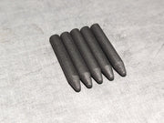 Qty (5)  38mm x 6.15mm Tapered Electrode Graphite Rods