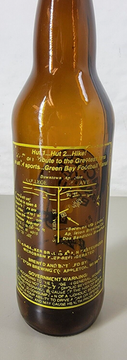 Vintage Packer Backer Brau Beer Bottle, Alder Brau Brewery