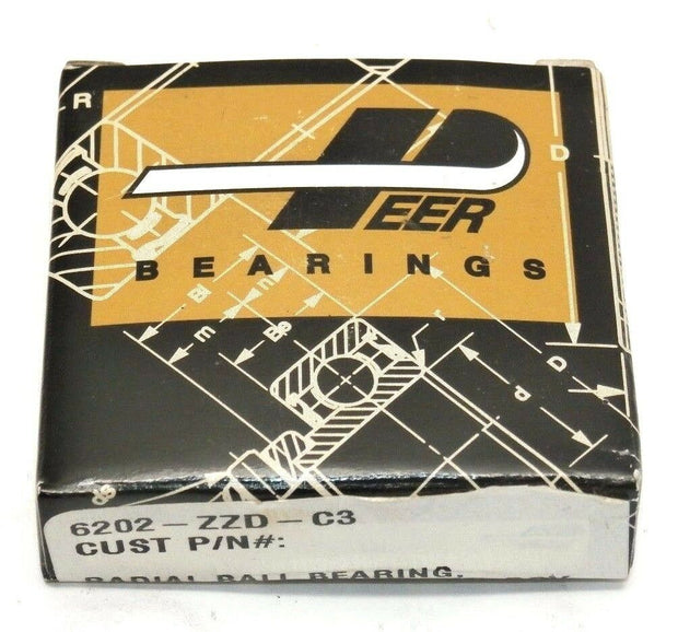 Peer Bearing 6202-ZZD-C3 Radial Groove Ball Bearing 15x35x11
