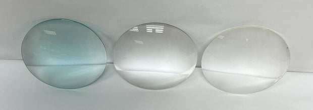 Lot of 3 Vintage Glass Lenses - 6 Inch Stage Light Lenses / Art Glass
