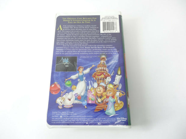 Disney's Beauty & The Beast The Enchanted Christmas First Edition VHS Tape