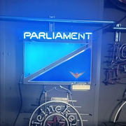 Vintage Parliment Cigarettes Neon Electric Gas Tube Bar Sign 21" x 18" Great!