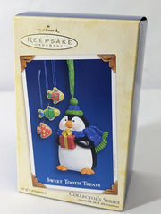 Hallmark Christmas Ornament SWEET TOOTH TREATS Penguin Cookie Jar