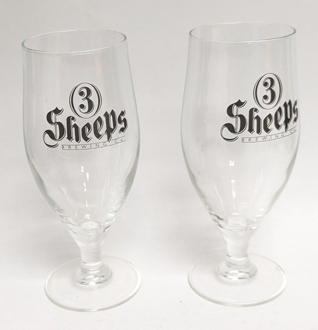 3 Sheeps Brewing Co. Sheboygan WI Beer Glass - Set of 4