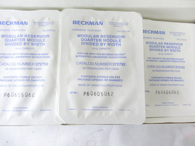 11 Packs (44 Total) Beckman 372792 Modular Reservoir Quarter Module New Sealed