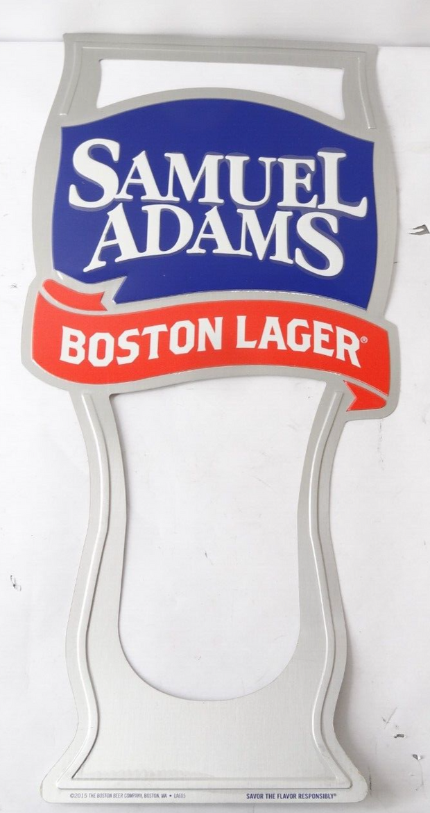 Vintage Samuel Adams Boston Lager Metal Sign Beer Decor