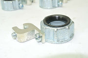 1" F to 3/4" F Pipe Hose Adapter, 1/2" W, Lay-in Ground Clamp Lug Clamp - Qty 4