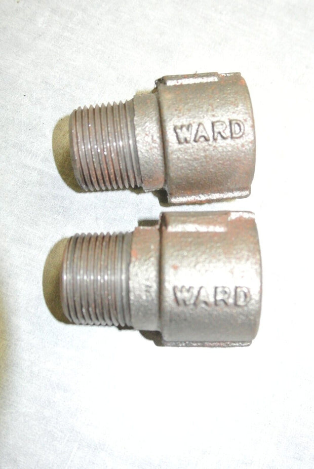 WARD 3/4" Galvanized Iron Extension Piece Threaded Pipe Fitting  - Lot of 2