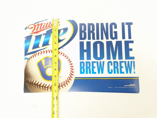 Milwaukee Brewers Bring It Home Brew Crew! Lot of (4) Signs