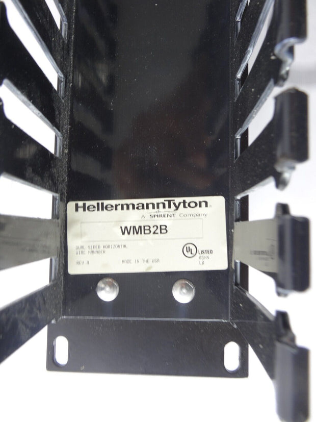 HellermannTyton WMB2B Dual Sided Horizontal Wire Manager Cable Management Bracke