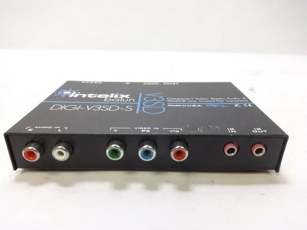 Intelix V3SD Balun DIGI-V3SD-S Component Video Audio RS232 Cat5 Extender